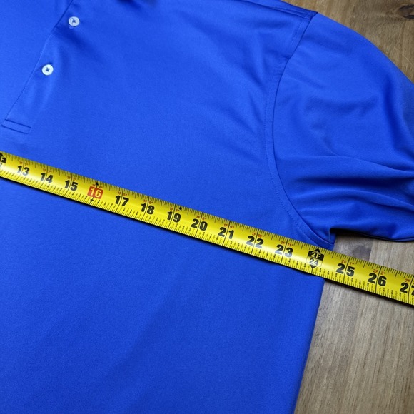 Donald Ross Short Sleeve Golf Polo Shirt Mens L Blue Casual Logo Performance - Picture 7 of 8